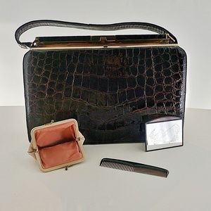 Bellestone 1961 classic alligator handbag